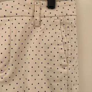J. Crew polka dot cropped jeans.